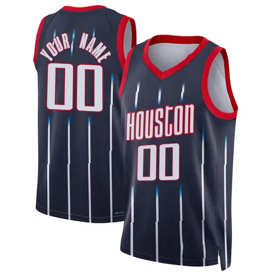 Big & Tall Men's Custom Houston Rockets Nike Swingman Navy 2021/22 City ...