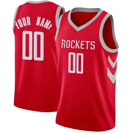 Big & Tall Men's Custom Houston Rockets Nike Swingman Red Jersey - Icon ...