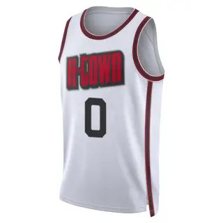 Men's Joshua Obiesie Houston Rockets Nike Swingman White 2024/25 City Edition Jersey