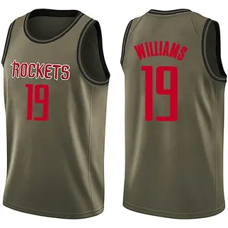 Men's Nate Williams Houston Rockets Swingman Green Salute to Service Jersey