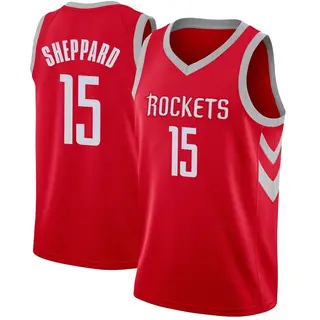 Men's Reed Sheppard Houston Rockets Nike Swingman Red Jersey - Icon Edition