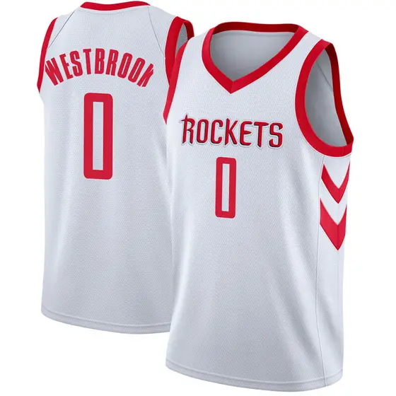 Big & Tall Men's Russell Westbrook Houston Rockets Nike Swingman White ...