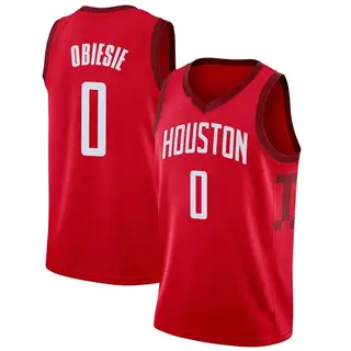 Youth Joshua Obiesie Houston Rockets Nike Swingman Red 2018/19 Jersey - Earned Edition